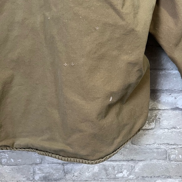 Vintage Carhartt Men's XL S96 Brown Duck Canvas Shirt Jacket Flannel Lined Snap - Picture 12 of 16